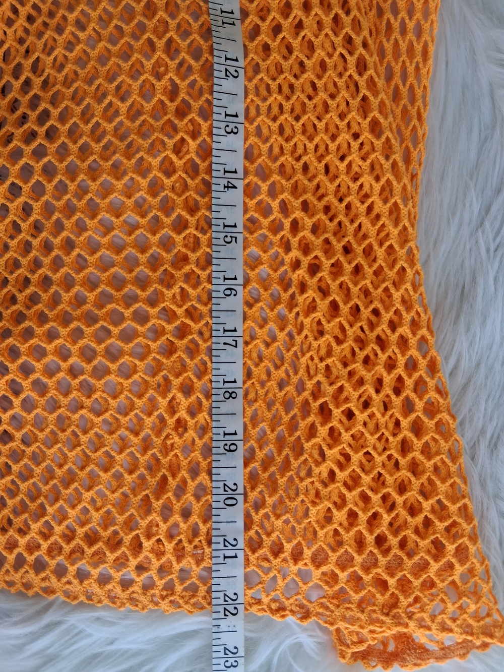 Wild Fable Neon Orange Fishnet Tank Top - Picture 9 of 11